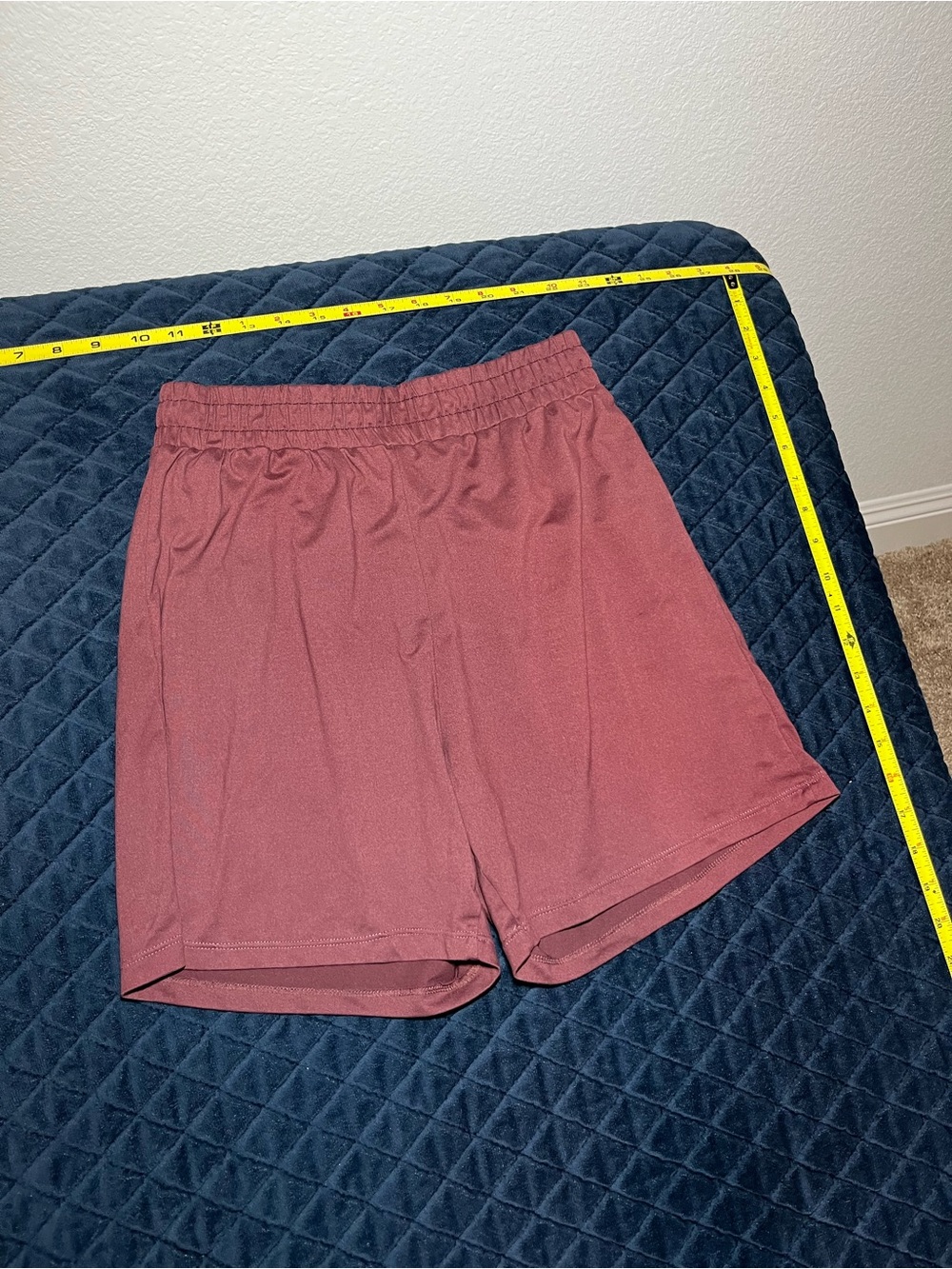 Men's Athletic Shorts in Maroon with Elastic Waist